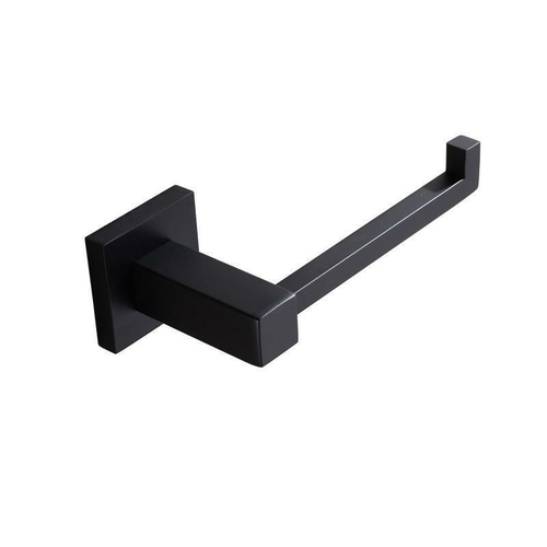 Gama Nero Square Matte Black Toilet Paper Hook