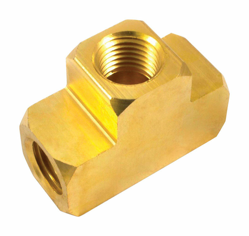 Forney Industries 1892686 Brass Tee Fitting, 0.25 in. Female NPT 1