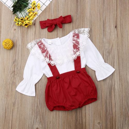 2019 New US 3PCS Toddler Kid Baby Girl Long Sleeve