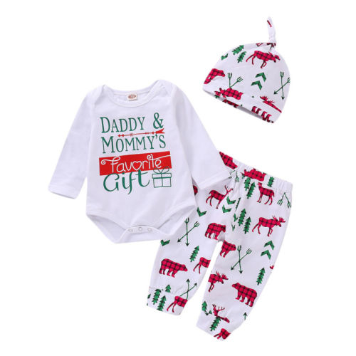 Casual Christmas Newborn Baby Boys Girls