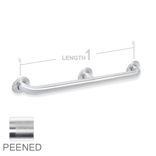 AJW UG130X-B60 60 In. Exposed Flange Grab Bar- Peened Grip - Configura