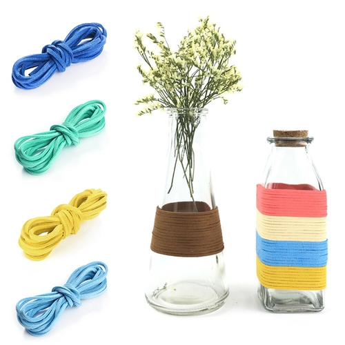 5*1M/lot 3mm Flat Faux Suede Korean Velvet Leather