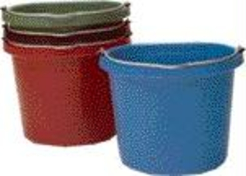 Fortex Industries Inc Flat Back Bucket- Black 20 Quart - FB-120 BLACK
