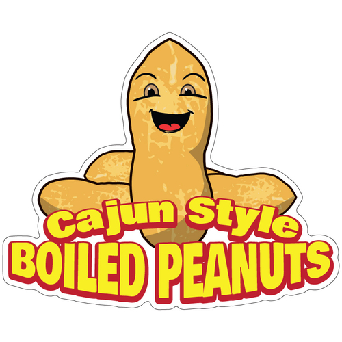 SignMission D-DC-16 Cajun Style Boiled Peanuts19 16 in. Decal Concessi