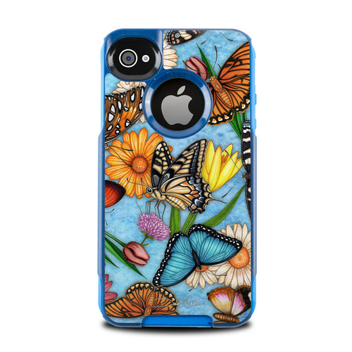 DecalGirl OCI4-BTLAND OtterBox Commuter iPhone 4 Skin - Butterfly Land