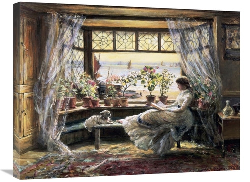 Global Gallery GCS-278224-30-142 30 in. Reading by the Window, Has