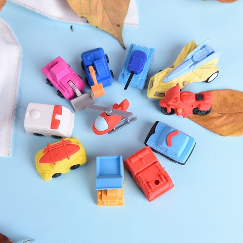 1Pcs Novelty 3D Small Car Rubber Eraser Kawaii