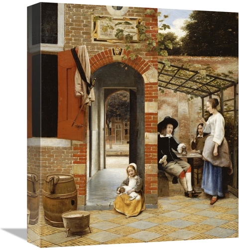 Global Gallery GCS-266168-16-142 16 in. Courtyard of a House in Delft 