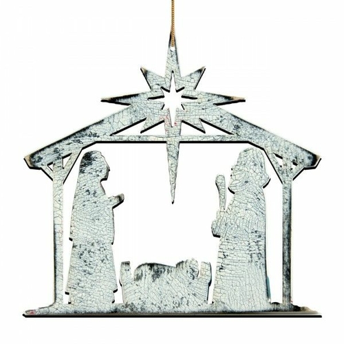 Designocracy 99951-O Nativity Holy Night Wooden Ornament