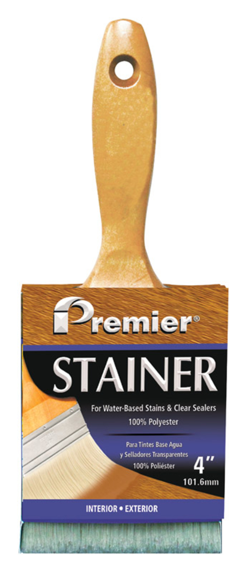 Premier 1803501 4 in. Flat Polyester Stain Brush