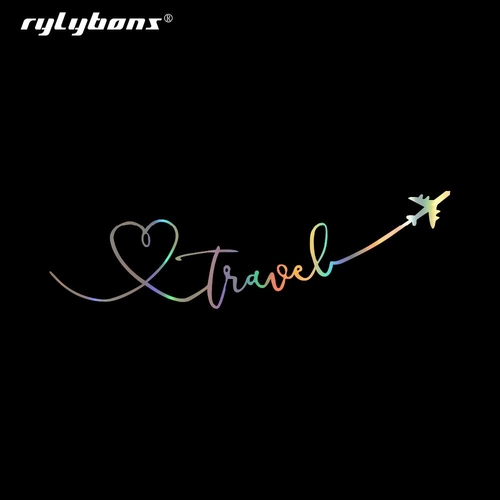 Rylybons Love Travel Aeroplane Design Car Bumper