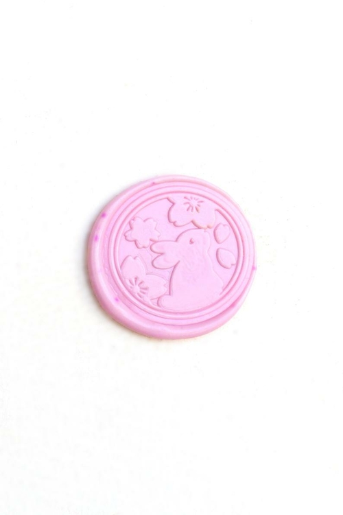 Main Sakura Rabbit Wax seal stamp /Cherry blossoms Rabbit Wax seal Stamp image