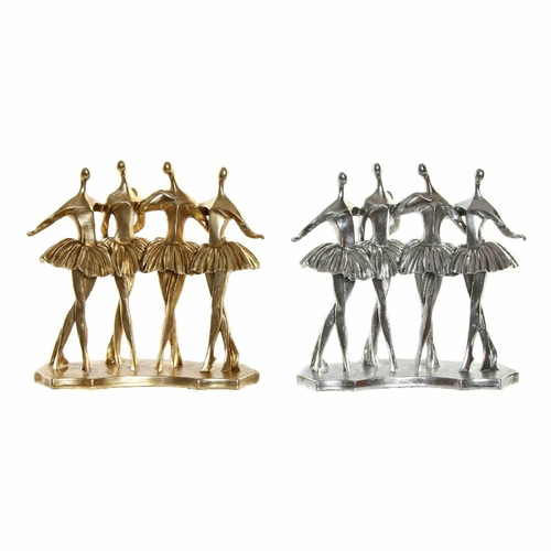 Decorative Figure DKD Home Decor 33,5 x 14,5 x 32 cm Silver Golden