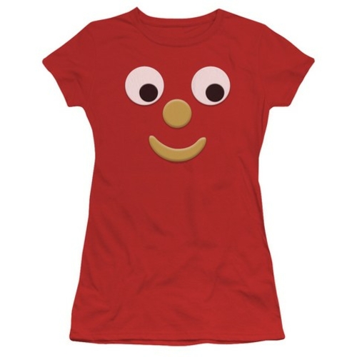 Gumby-Blockhead J Short Sleeve Junior Sheer Tee, Red - Large