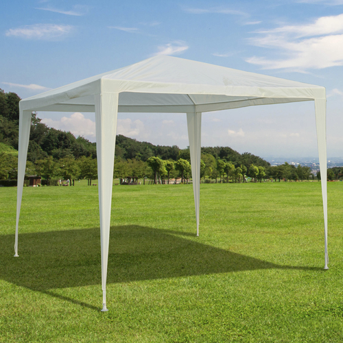 Outsunny 9x9ft Party Tent Outdoor Gazebo Canopy Sunshade White