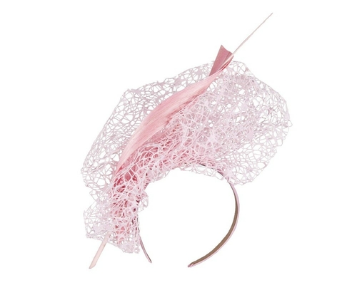 Bespoke pink lace fascinator