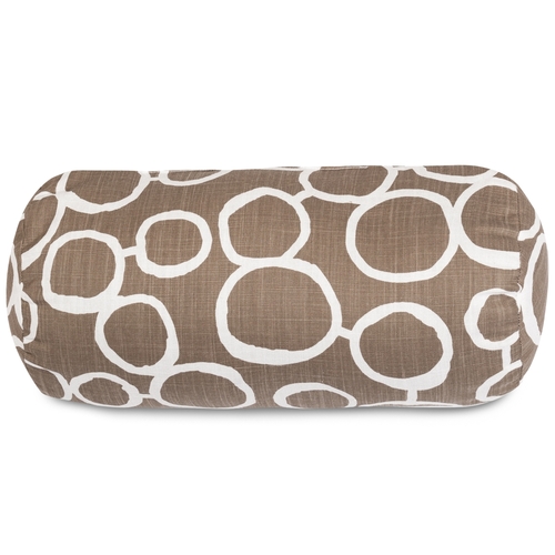 Majestic Home 85907246047 Fusion Mocha Round Bolster Pillow, 18.5 