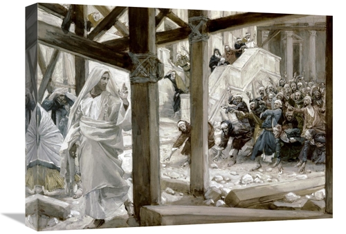 Global Gallery GCS-280531-22-142 22 in. They Cast Stones at Him Art Pr