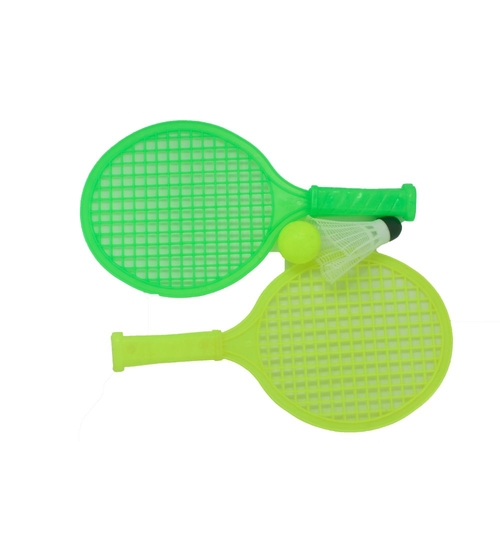 Badminton set with ball and cork