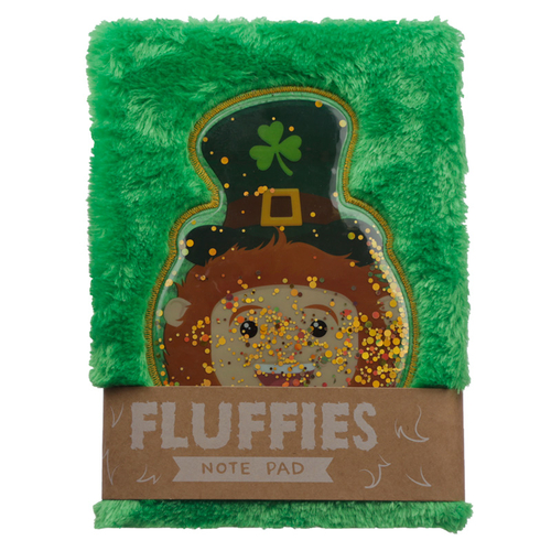 Fluffy Plush Notebook - Lucky Leprechaun