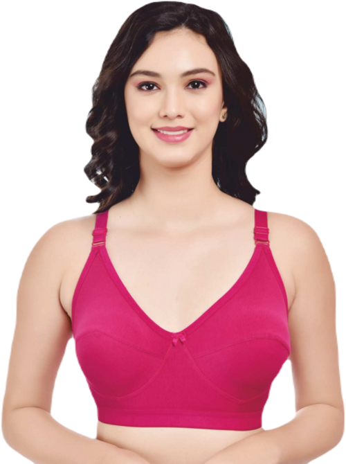 Comfortfit Non-Padded Non-Wired Molded Full Coverage Bra  Pink