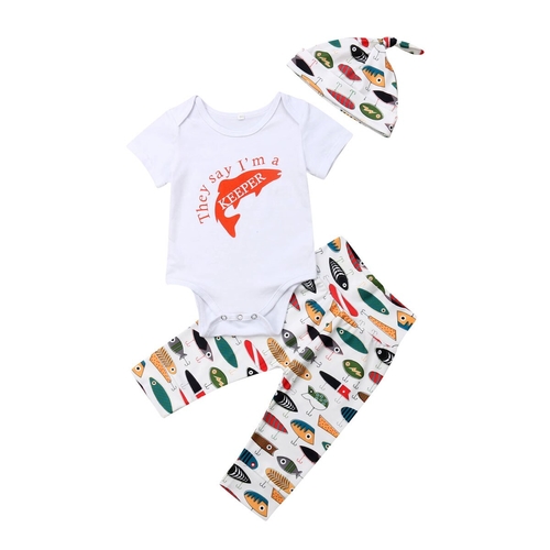 Newborn Baby Boy Animal Romper Tops+Long