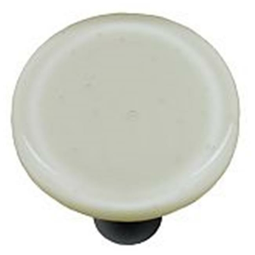 Hot Knobs HK1041-KRB Driftwood Gray Round Glass Cabinet Knob - Black P