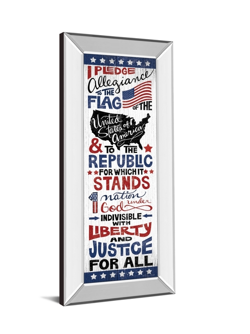 Classy Art 1628MF 18 x 42 in. Pledge of Allegiance by Susan Ball Mirro