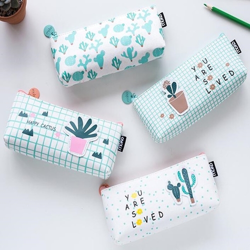 Cactus Flamingo School Pencil Case Stationery