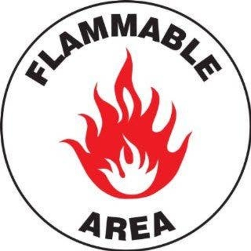 3 Inch Cloth Patch Flammable Area