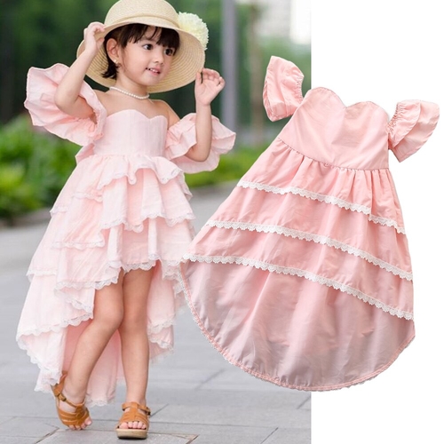 2019 New Girls Summer Layered Dress Toddler Kid