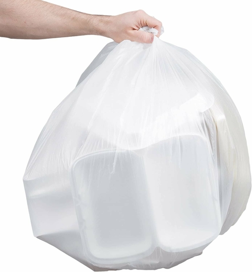 Pack of 50 Heavy Duty Trash Can Liners 30 x 36 Low Density Clear Trash