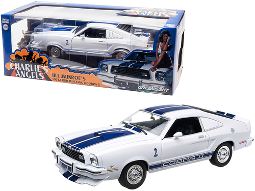 1976 Ford Mustang II Cobra II (Jill Munroe\'s) White with Blue Racing