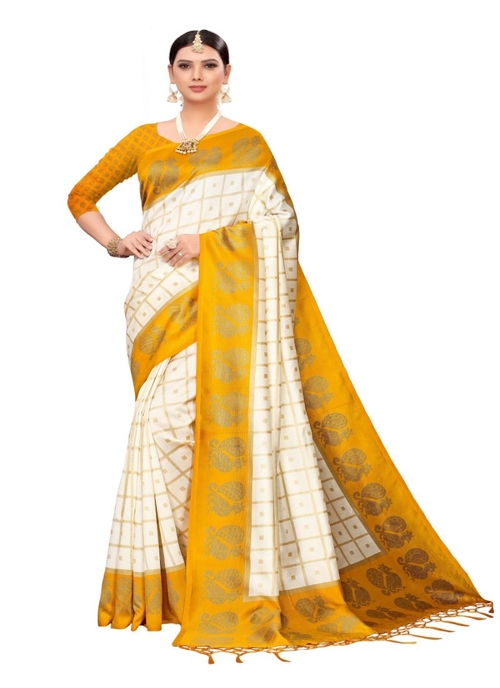 Generic Women's Art Silk Saree (Multi, 5-6 Mtrs)