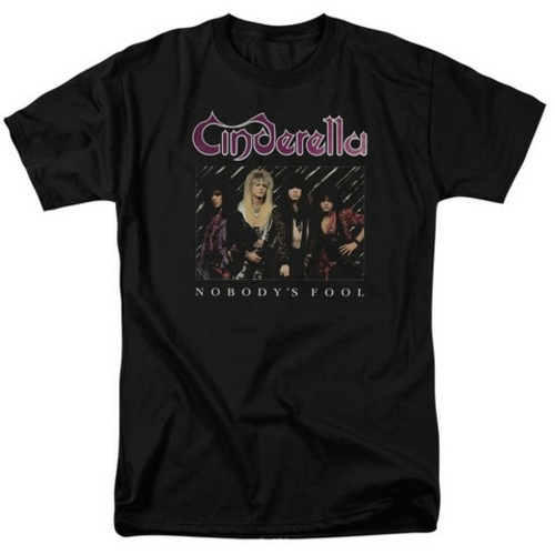 Trevco Cinderella-Nobodys Fool - Short Sleeve Adult 18-1 Tee - Black&#