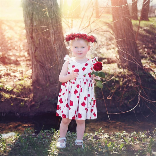 Kids Girl Flower Dress Floral Dress Birthday Baby