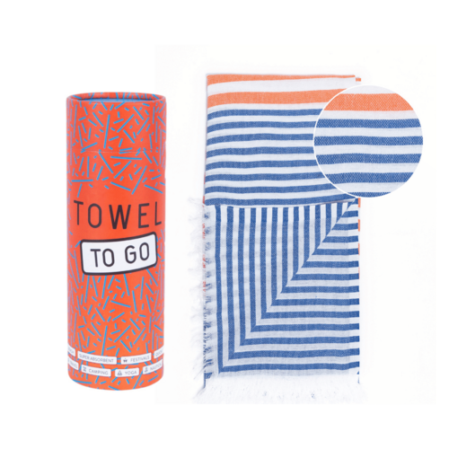 Beach Pool Hammam Towel, Royal Orange in Gift Box