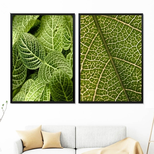 Green Leaves Wall Art Canvas Painting