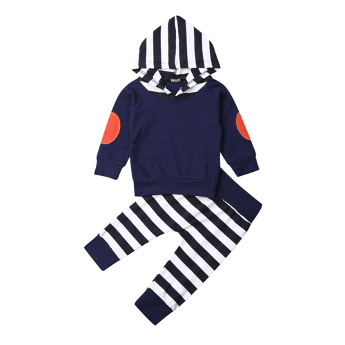 2Pcs 0 24M Toddler Baby Boy Girl Hooded Clothes