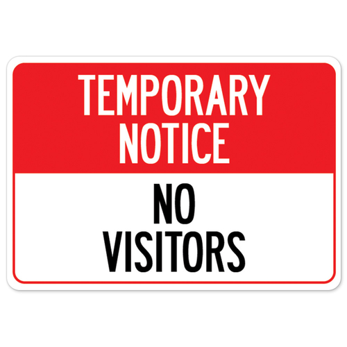 SignMission OS-NS-D-35--10PK25482 Covid-19 Notice Sign - Temporary Not
