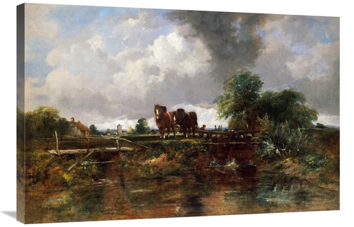 Global Gallery GCS-267557-36-142 36 in. A Wooded River Landscape Art P