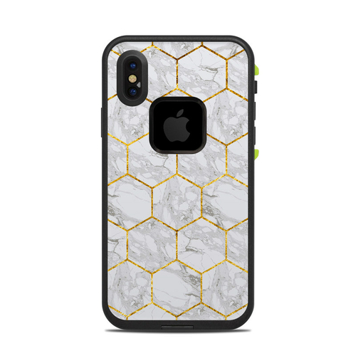 DecalGirl LFAX-HONEYMRB Lifeproof iPhone X Fre Case Skin - Honey Marbl