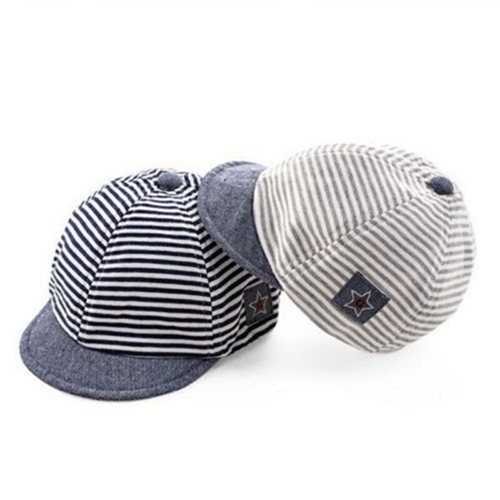 Summer Autumn Cotton Baby Girls Boys Striped Cap