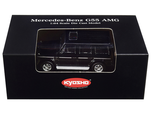 Mercedes Benz G55 AMG Black 1/64 Diecast Model Car by Kyosho