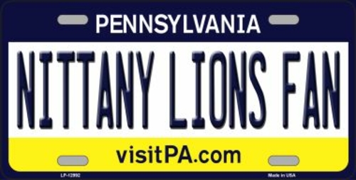 Smart Blonde LP-12992 6 x 12 in. Nittany Lions Fan Novelty Metal Licen