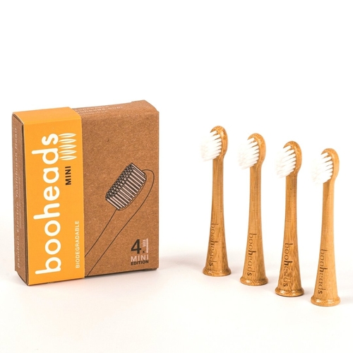booheads - 4PK - Bamboo Electric Toothbrush Heads - MINI Edition -