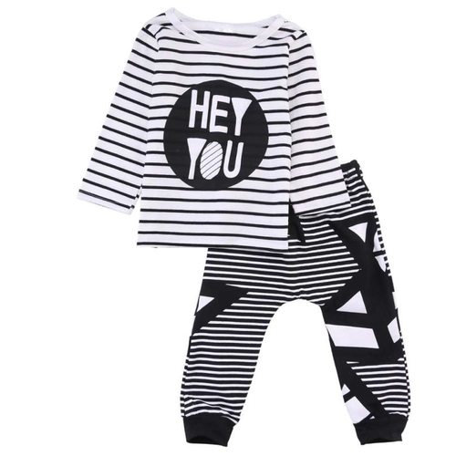 Toddler Boys Outfit Clothes Stripe Print