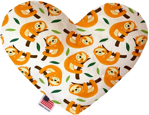 Mirage Pet 1202-CTYHT6 Sleepy Sloths Canvas Heart Dog Toy - 6 in.