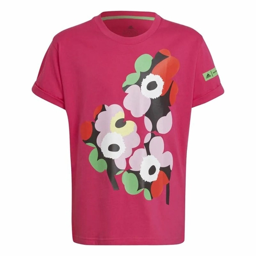 Child's Short Sleeve T-Shirt Adidas x Marimekko Pink