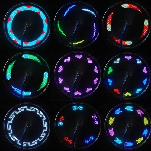 7LED 12 Patterns Bike Bicycle Light Colorful